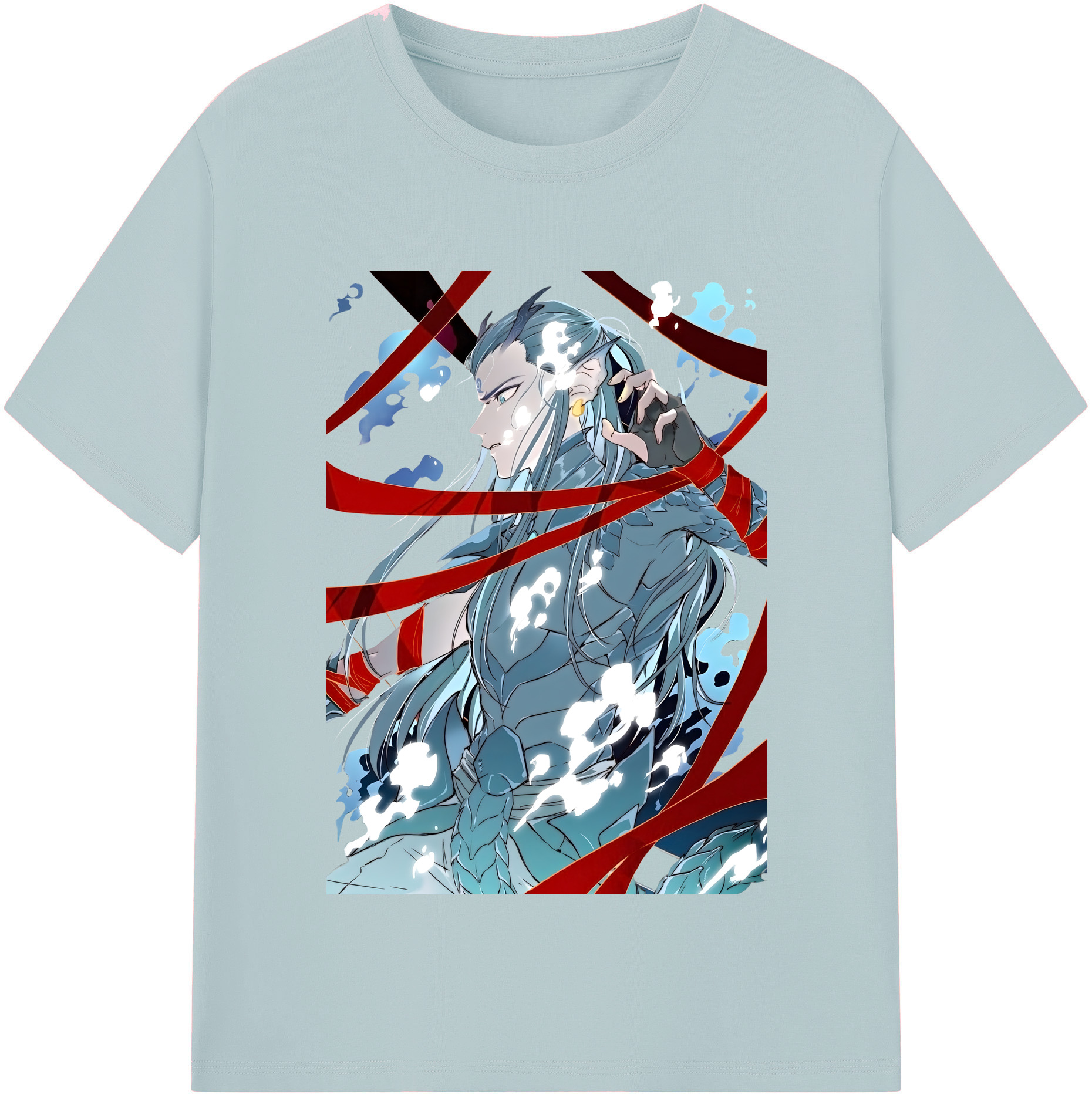 （画像用） Ne Zha 2 ナタ 魔童の大暴れ 綿100％半袖Tシャツ（フロントプリント）